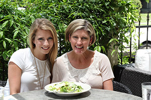 Here is my mom and I eating one of our favorite fresh, Paleo salads