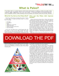 This 2-page printout is a concise summary of what Paleo is and why you might want to follow it!
