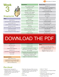 These two one-week meal plans include weekly shopping lists