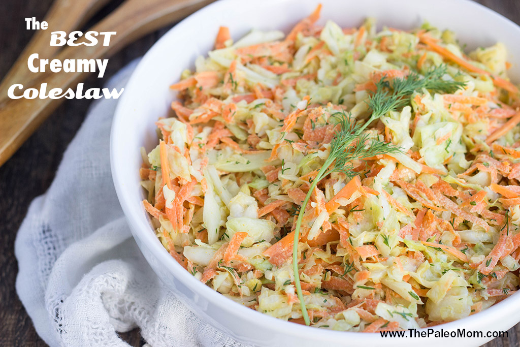 Creamy Whole30 Coleslaw Recipe - Organically Addison