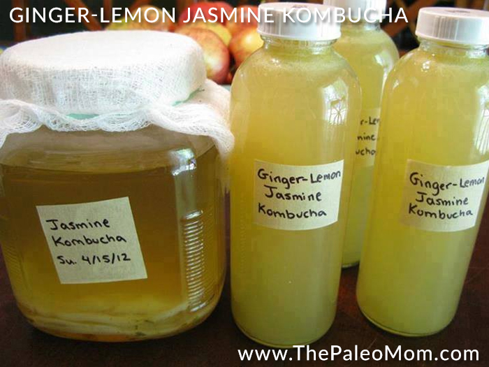 Ginger-Lemon Jasmine Kombucha ~ The