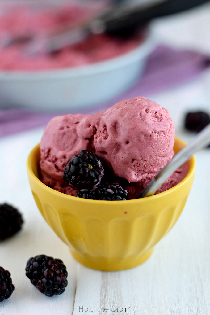 Guest Post by Hold the Grain – Blackberry Mango Ice Cream ~ The Paleo Mom