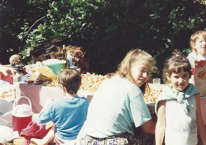 Sarah age 13 sorting chantarelles