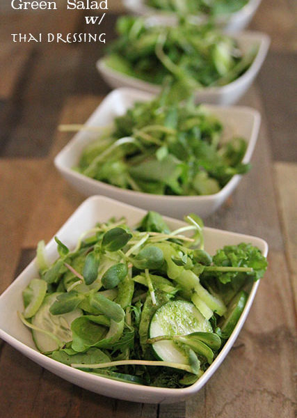 Green Salad with Thai Dressing